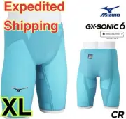 MIZUNO GX SONIC 6 CR / XL / Men’s Racing Jammer Swimsuit 2025 Black Turquoise