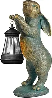 Solar Light Statue, Solar Powered Garden - Solar Yard Animal Statue | Light Up Resin Easter Sculpture Lantern Decoration for Lawn, Yard, Garden