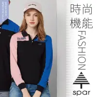 在飛比找momo購物網優惠-【SPAR】女 吸濕排汗透氣長袖POLO衫.運動休閒衫.排汗