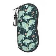 Manatee Soft Sunglasses Case for Men Women, Ultra Light Neoprene Zipper Eyegl...