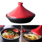 1.2L Tagine Pot Moroccan Cooking Pot with Ceramic Cone-Shaped Lid for Kitchen