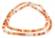 Round Carnelian Beads 6mm Orange Gemstone 15 Inch Strand