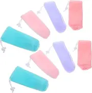 Ipetboom 8pcs Exfoliating Soap Bag Set Shampoo Bar Pouch Face Net Bag for Gentle Exfoliation Portable Soap Foaming Net Pouch for Daily Skincare
