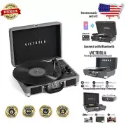 Vintage-Inspired Journey+ 3-Speed Bluetooth Record Player with Built-in Speaker