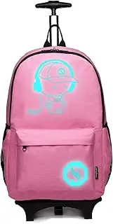 [Kono] Children Luggage Suitcase Luminous Music Kids Laptop Backpack Cabin Wheeled Travel Business Wheeled Rolling Trolley Hand Case 25L