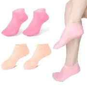 1 Pair Reusable Silicone Socks Foot Moisturizing Socks Silicone Gel Socks Foot Care Tool for Women Men Dry Cracked Foot Skin