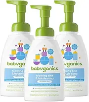 [Babyganics] Foaming Dish and Bottle Soap, Fragrance Free, 16oz Pump Bottle (Pack of 3)