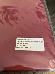 Dark Red / Wine Cardstock - 25 Textured Sheets - NEW - Old Store Stock