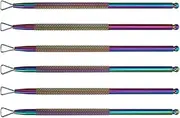 Baluue Nail Polish Remover Tool Stainless Steel Nail Scraper Set Cuticle Pusher Manicure Peeler for Home or Salon