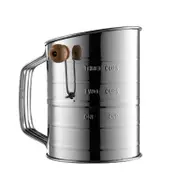 Catzon Baking Tools Stainless Steel 3 Cup Flour Sifter with Scale