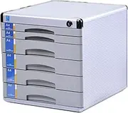 6-Layer Desktop File Cabinet, Aluminum Alloy Multi-Layer Storage Box Drawer Can Be Locked, Used for A4 Paper, Magazines, Paperwork and Documents (Size : 30×36×30.5cm)