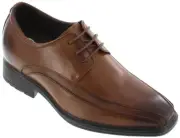 CALTO G60126B- 3 Inches Elevator Height Increase Brown Lace Up Oxford