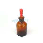 60mL Brown Glass Dropping Bottle Pipette With Ground Stopper and Dropper