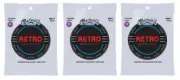 Martin MM11 Retro Monel Acoustic Guitar Strings, Custom Light, (11-52) (3 Pack)