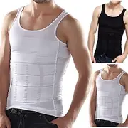 Frogwill Mens Posture Correction/Support/Pain Relief Slimming Body Vest Shirt (L, White-New), White-New, Large