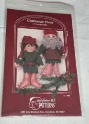 Christmas Ornaments Kit Painted Elves Elf 6" My Sisters and I Patterns 1992