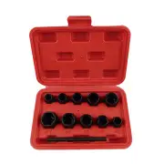 11PCS Damaged Nut Bolt Remover Stud Extractor Set Broken Bolt Removal Kit
