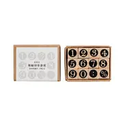 Retro Number Series Bullet Journal Decoration Stamp Wooden Rubber Stamps for Scrapbooking Stationery DIY Craft Standard Stamp