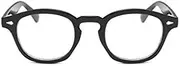 [TECH-LINE-DIRECT FASHION ACCESSORIES] TECH-LINE-DIRECT 2022 Glasses Black Frame Men Johnny Depp Style Designer Glasses Women Optical Spectacle Frames Vintage Clear Lens Eyeglasses Male, Black