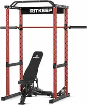 RMAX 2250 Power Rack, 2x2" Squat Rack with Attachments, 1200 lb Capacity Power Cage with 14 Adjustable Height Positions for Home Gym