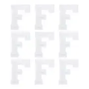 Letters F Patches White Iron-On Letters Patch for Clothing Repair 9 Pcs
