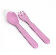 Ökolution Kids Cutlery Set Plastic Cutlery 36 Pieces 18 Pieces Fork Spoon Durable and Sturdy Pink RPET - Recycled Plastic