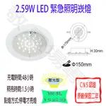 【敬】2.59W 緊急 照明 崁燈 崁孔 15公分 LED CNS認證 全電壓 嵌燈 停電 消防 安全 15CM 走道