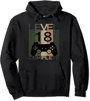 [VidiAmazing] Gaming 18th Birthday Level 18 Years Gaming Camouflage Colors Pullover Hoodie ds1343