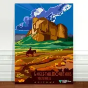 Vintage Travel Poster Art CANVAS PRINT 8x12" Arizona USA