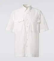 [Dries Van Noten] Dries Van Noten Cotton canvas shirt UK 16 white