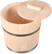 Wooden Bucket barrel with lid 5 l liter old style sauna sauerkraut storage