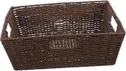 JEWEDECO Woven Storage Basket Woven Basket for Home Decor Organizing Sundries Fruits and Snacks Multifunctional for and