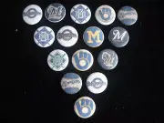 Milwaukee Brewers buttons flat back or pin badge cabochons embellishment magnet