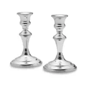 Empire Pewter Set of Two Medium 6" Tall Candlesticks