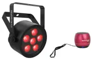 Chauvet DJ SlimPAR Q6 ILS RGBA LED D-Fi USB DMX Par Wash Light+Bluetooth Speaker