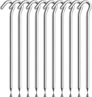 10PCS Aluminum Tent Stakes Pegs with Hooks, Camping Tent Stakes for Outdoor