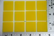 0220.50-12 SUNFLOWER YELLOW 1" x 1" BULLSEYE THIN GLASS 90 COE TESTED COMPATIBLE