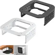 NewHail 2PCS Under Desk Mount for Mac Mini M4/M4 Pro, Under Desk Stand and Wall Mount with Heat Dissipation Design, Compatible with 2024 Mac Mini M4/M4 Pro, Black & Silver