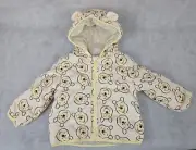 Winnie The Pooh Puffer Jacket Girl Boy Size 24 Month Honey Hood Winter Coat NEW