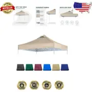 Beige 10x10 Replacement Canopy Top - Water-Resistant with Air Vent Design