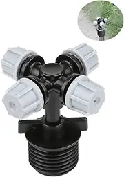 10 Pack Micro Drip Irrigation Sprinkler Heads, Greenhouse Irrigation Cross Atomizing Nozzles, 1/2 Inch Drip Irrigation Parts Spraying Drippers for Garden Ohards Lawn Irrigation
