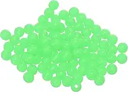 uxcell Fishing Beads Glow Soft Plastic Fishing Bait Eggs Lure Rigs Accessories, 5 mm Fit for Saltwater Freshwater - Round (500 Pack, Green)