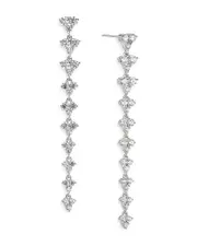 Nadri Pave the Way Long Linear Drop Earrings