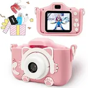Funsure Kids Camera Toys for 3-12 Year Old Boys or Girls, HD Digital Video Cameras for Toddler, Portable Toy Birthday Festival, Selfie Camera for Kids, 32GB TF Card Included