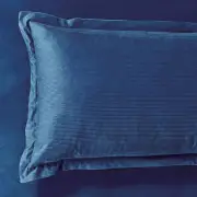 Set of 2 Super Soft Corduroy Velvet Standard Pillowcase - Navy Blue