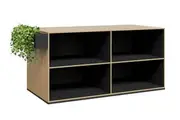 DD Grid Line Planter Storage Bench