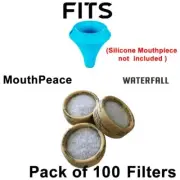 Bulk 100 Mouthpeace Activated Carbon Filters Fit moose labs Mouth Peace
