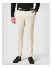 [Politix] Regular Stretch Textured Tailored Pant in Natural