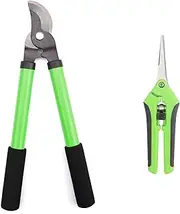 Pack of 2 Pruning Shears, Lightweight Loppers, Non-Stick Coating, Precision Manganese Steel Material, Plant Garden Shears, Suitable for Flowers, Shrubs and Fruit Trees (36 x 16 x 3 cm)