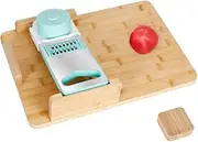 One-Handed Adaptive Cutting Board:One Handed Cutting Board with Bread Holder Food Prep Tools for Right or Left Handed Use Easy Operations